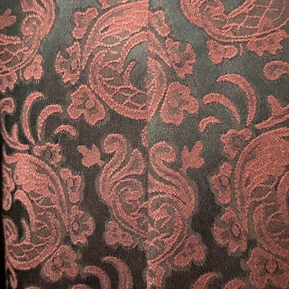 Rossi Man‎ Premium Slim Fit Smoking Tuxedo Jacket Red Black Paisley Men’s Sz 34 - Picture 5 of 10